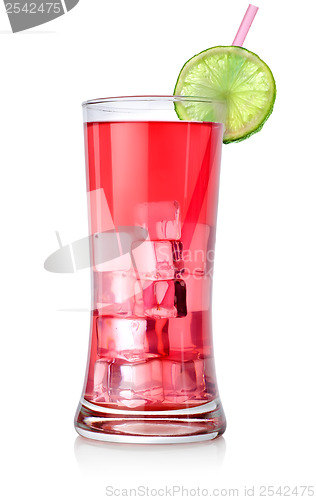 Image of Red cocktail in a big glass