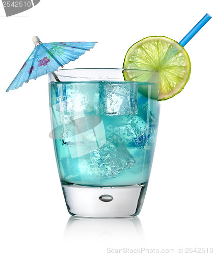 Image of Blue cocktail in a glass