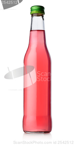Image of Bottle of red alcohol