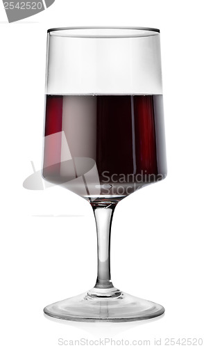 Image of Rectangular glass of red wine