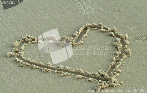Image of Heart in the sand