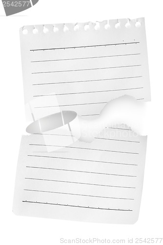 Image of Two sheets of paper