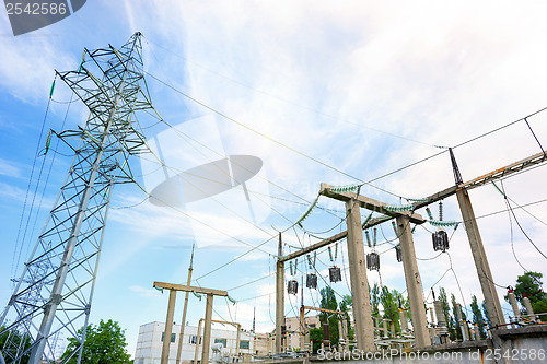 Image of Voltage power lines