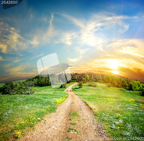 Image of Country road in the mountains