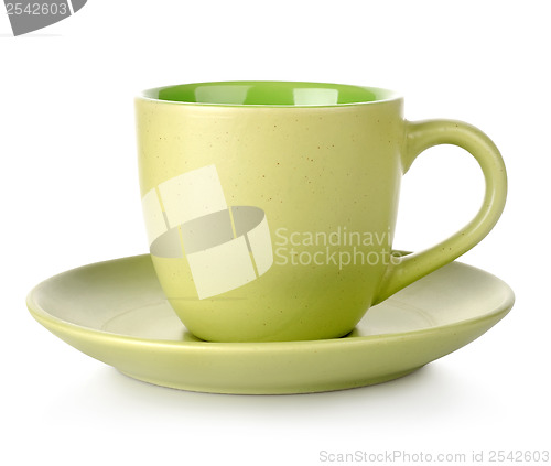 Image of Green cup and saucer