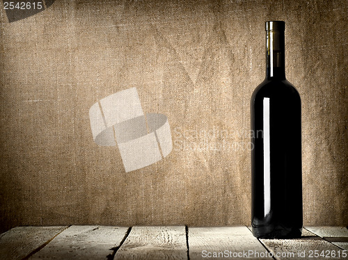 Image of Black bottle of wine