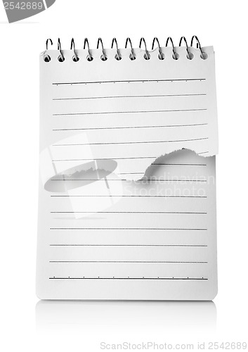 Image of White blank notepad isolated