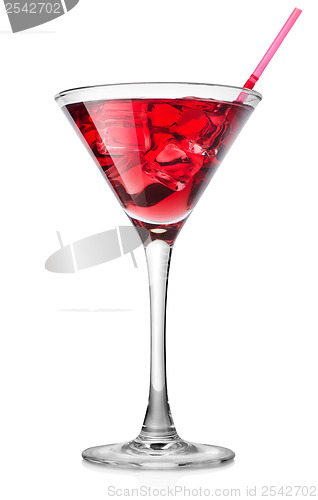 Image of Red cocktail in a high glass