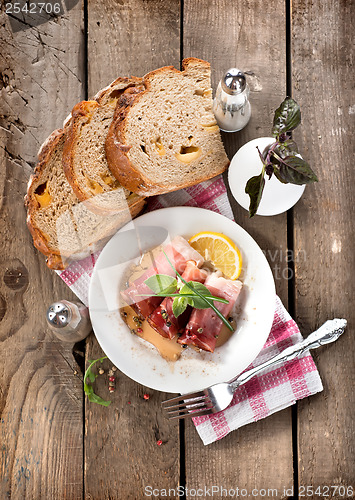 Image of Bacon rolls with bread