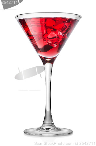 Image of Cherry cocktail with ice cubes