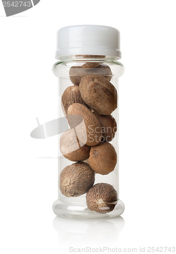 Image of Nutmegs in a glass jar