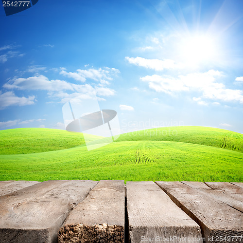Image of Table and field