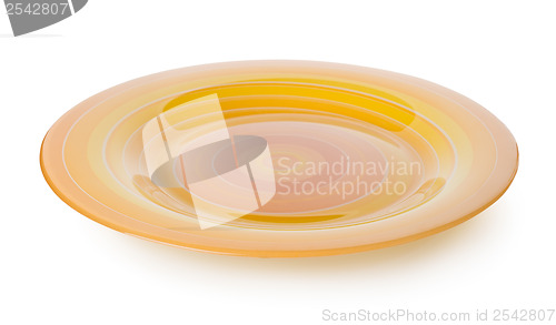 Image of Orange plate isolated