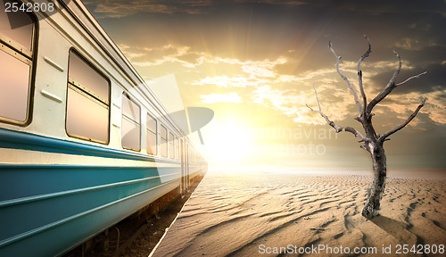 Image of Railway station in desert