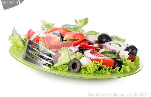 Image of Vegetable salad isolated on white