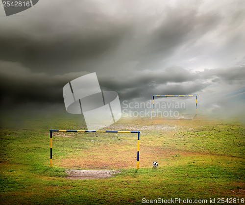 Image of Clouds over the football field