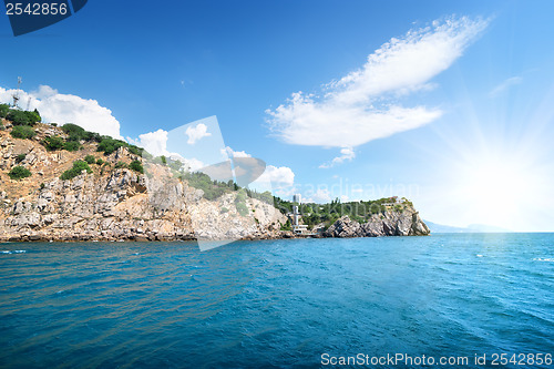 Image of Mountains and blue bay