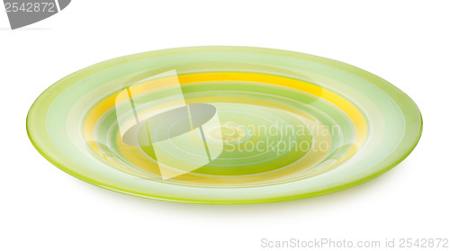 Image of Green plate isolated