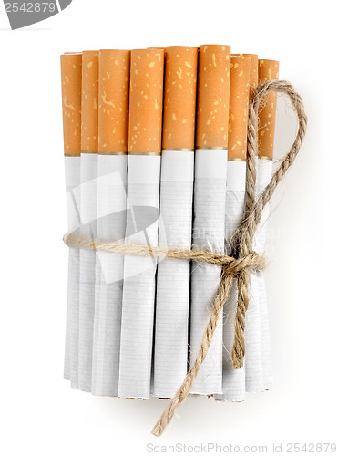 Image of Bunch of cigarettes isolated