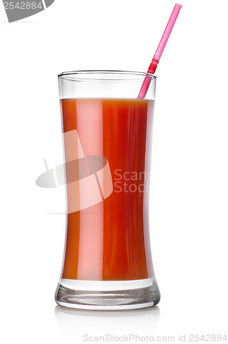 Image of Tomato juice and straw