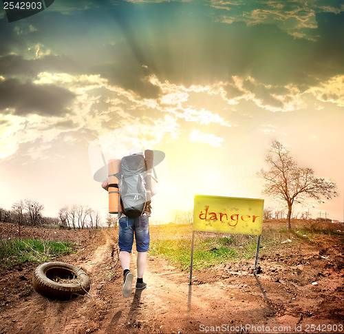 Image of Tourist in forbidden zone