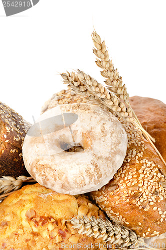 Image of Bread and wheat isolated