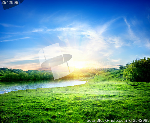 Image of Landscape with the lake