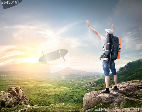 Image of Tourist with backpack