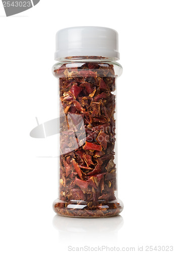 Image of Chopped peppers in a glass jar