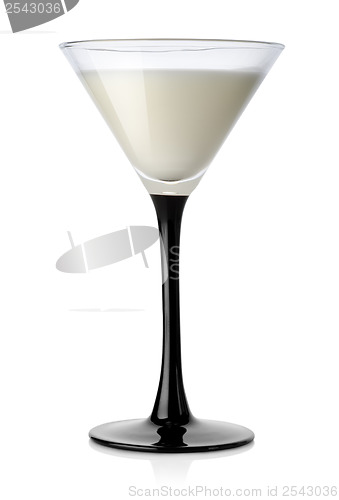 Image of White cocktail in a wineglass