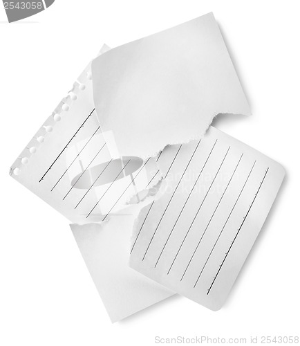 Image of Sheets of lined paper