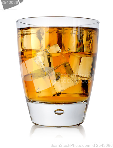 Image of Brandy glass with brandy and ice