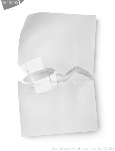 Image of Sheet of white paper isolated