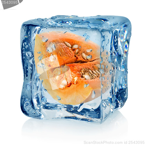 Image of Pumpkin in ice cube