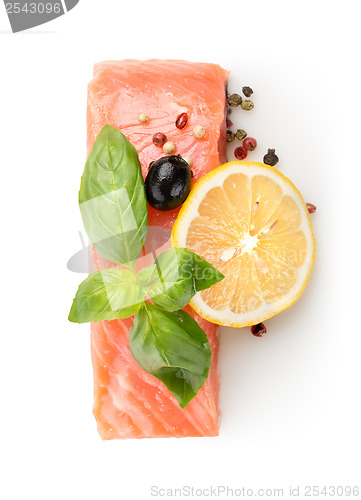 Image of Fillet of salmon with lemon and olive