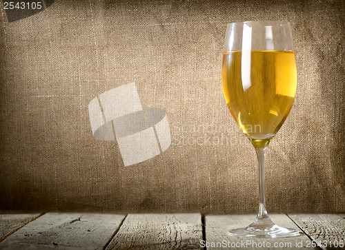 Image of Glass of dessert white wine