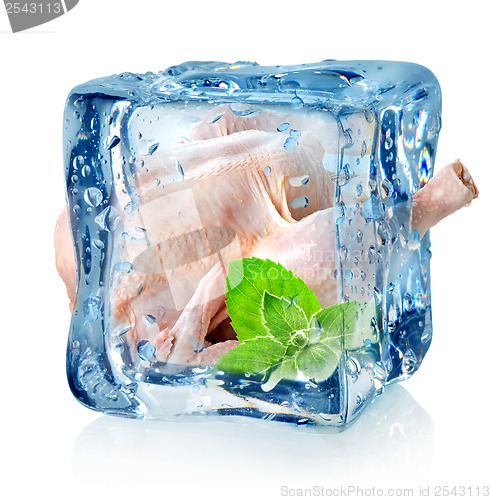 Image of Chicken in ice cube