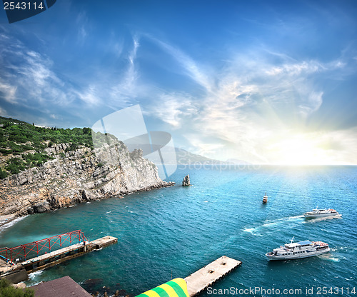 Image of Yachts in the sea