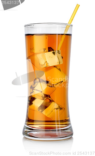 Image of Amber cocktail in a glass isolated