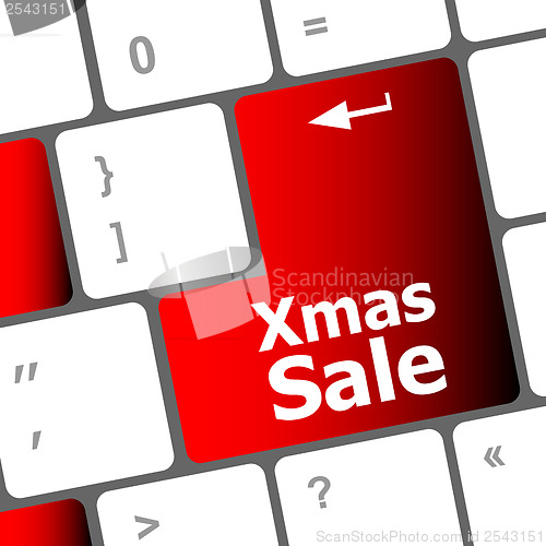 Image of Computer keyboard with holiday key - xmas sale