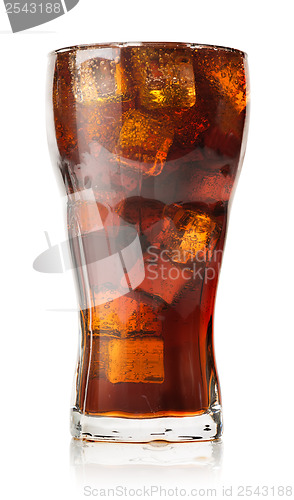 Image of Cola with ice cubes