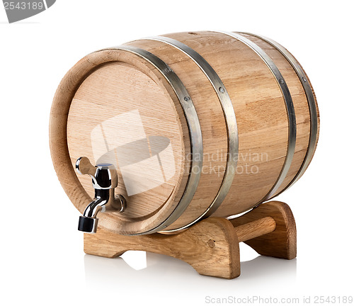 Image of Wooden wine barrel