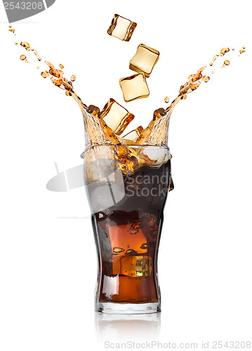 Image of Cola with ice cubes