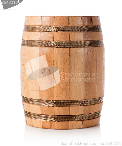 Image of Wooden barrel isolated