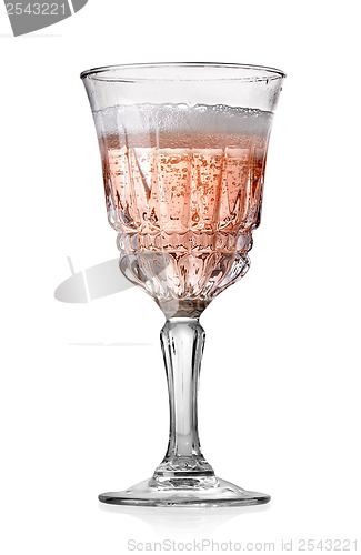Image of Goblet of pink champagne