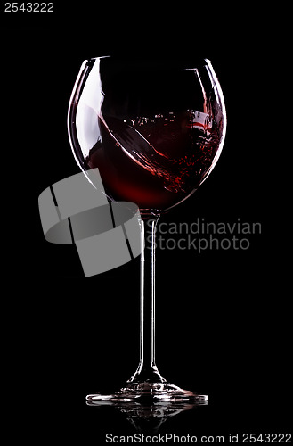 Image of Wave of wine in wineglass
