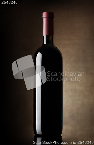 Image of Black bottle of wine