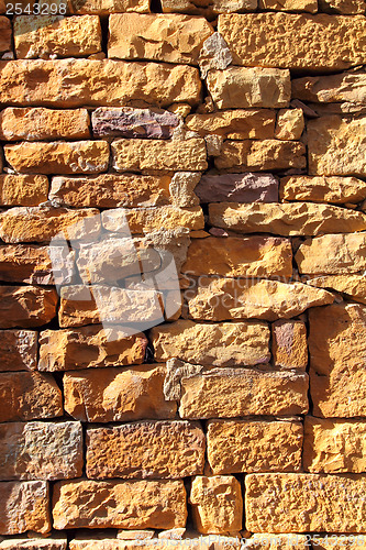 Image of wall of rock stones in India