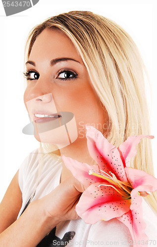 Image of Girl with lily.
