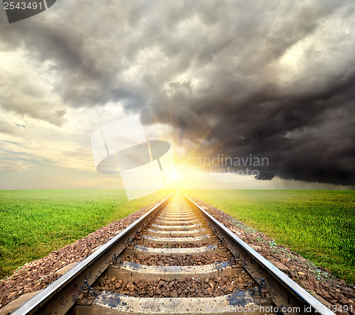 Image of Railroad and clouds